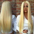 150 Density Brazilian Honey Blonde Human Hair Lace Front Wigs Color