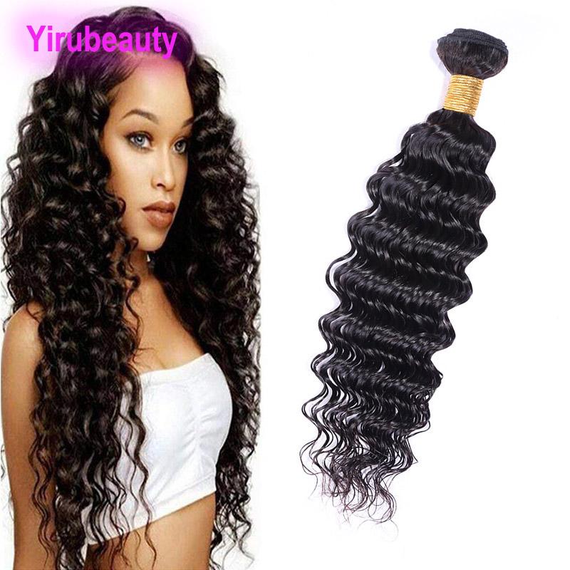 Indian Human Hair Raw Virgin Hair Bundles One Piece/lot 10-30inch Deep