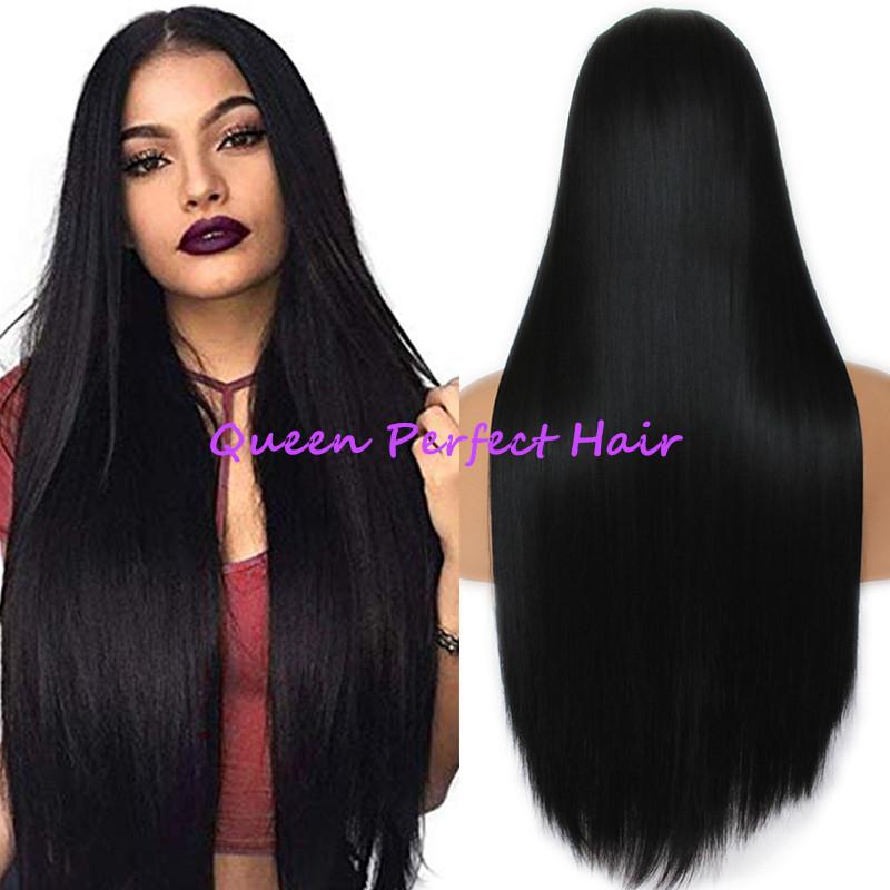 Women's Synthetic Lace Front Wig Natural Looking Long Black Color