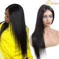 Brazilian Straight Human Hair Wigs 4X4 Lace Closure Wig Unprocessed